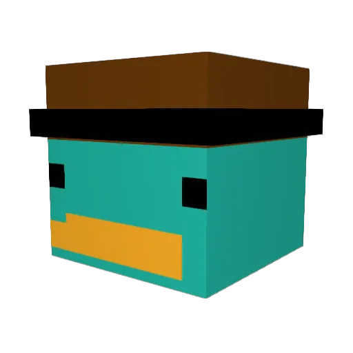 Ejap6 Minecraft avatar head, 3D render