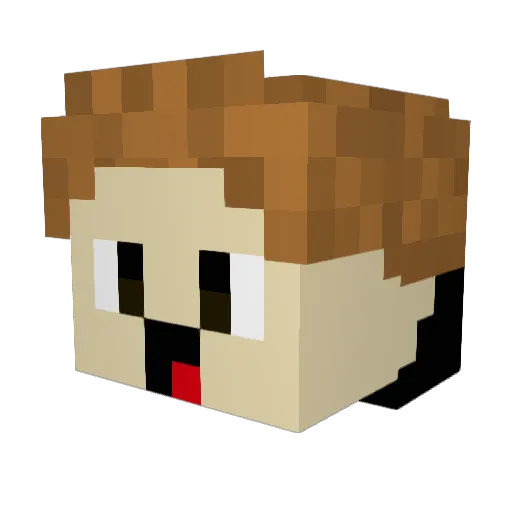 Ejary Minecraft avatar head, 3D render