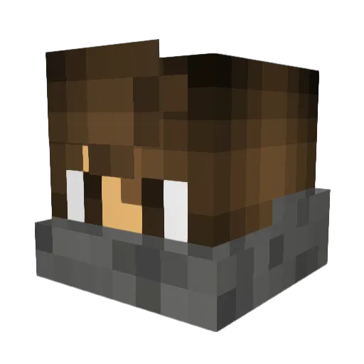 Ejayman Minecraft avatar head, 3D render