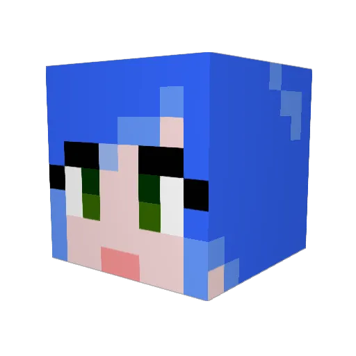 Ejlen Minecraft avatar head, 3D render