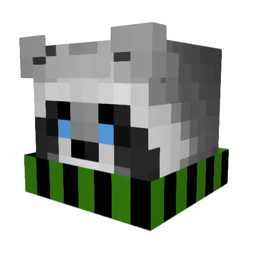 EjoFin Minecraft avatar head, 3D render
