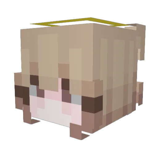Ejuliangel Minecraft avatar head, 3D render