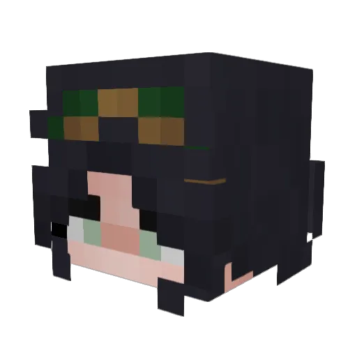 EkPoika Minecraft avatar head, 3D render