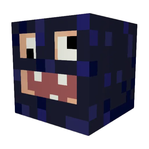 EkSeF Minecraft avatar head, 3D render