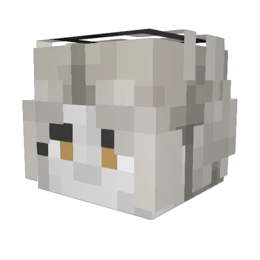 EkaMillute Minecraft avatar head, 3D render