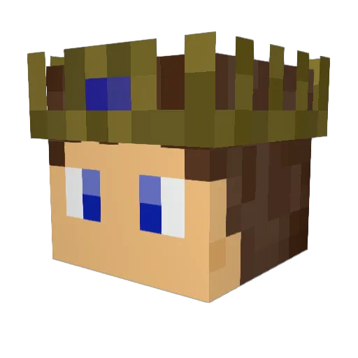 Ekabon Minecraft avatar head, 3D render