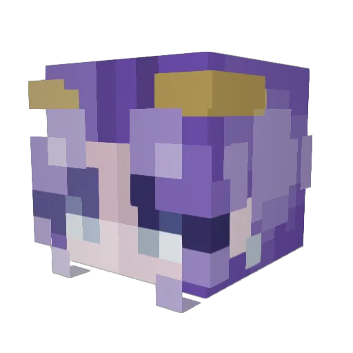 Ekaicha Minecraft avatar head, 3D render