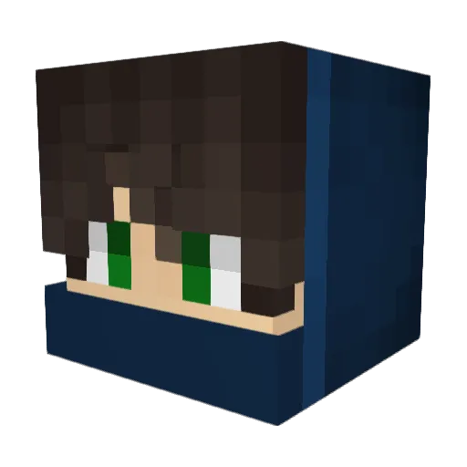 EkainR Minecraft avatar head, 3D render