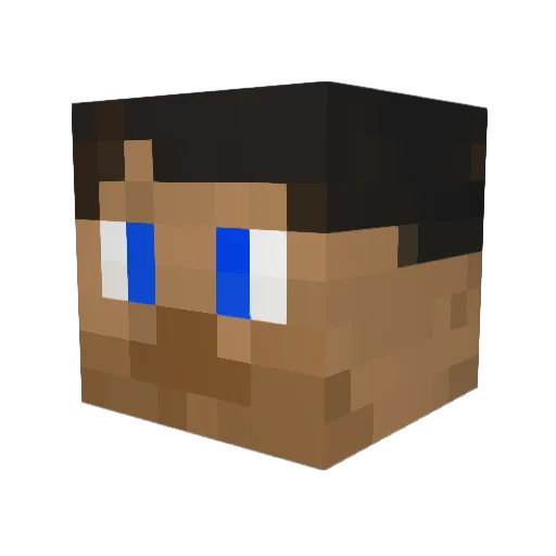 Ekare Minecraft avatar head, 3D render