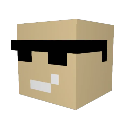 Ekasi Minecraft avatar head, 3D render
