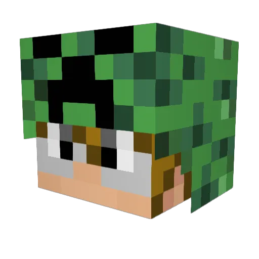 EkcH25 Minecraft avatar head, 3D render
