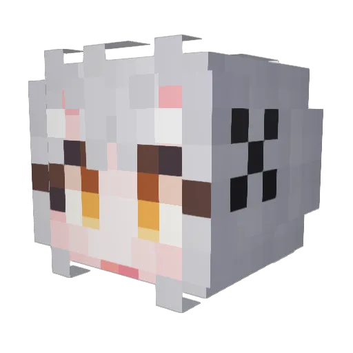 Ekcm Minecraft avatar head, 3D render