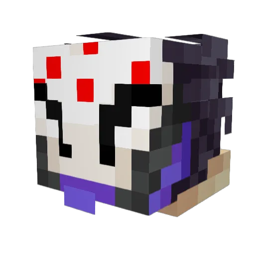 Ekdikitis Minecraft avatar head, 3D render