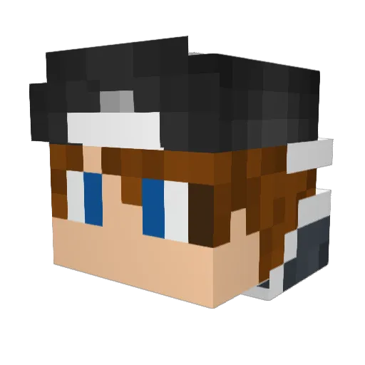 Ekengren_ Minecraft avatar head, 3D render