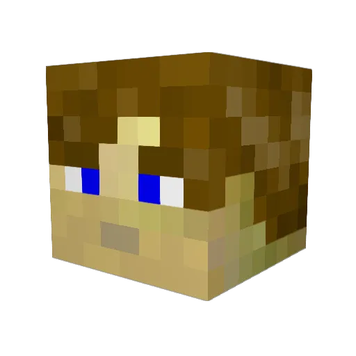 Ekerbob Minecraft avatar head, 3D render