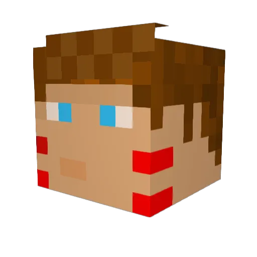 Ekerro Minecraft avatar head, 3D render