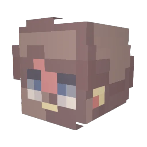 Ekevi_ Minecraft avatar head, 3D render