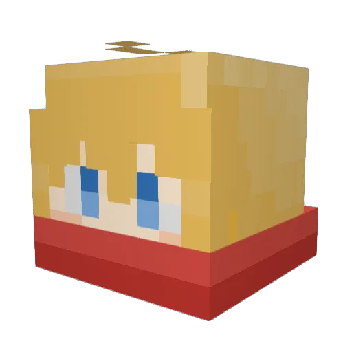 Eki_Y Minecraft avatar head, 3D render