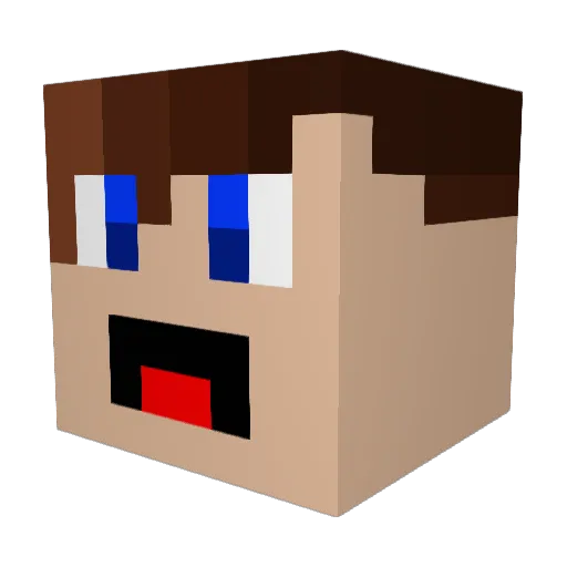 Ekie321 Minecraft avatar head, 3D render