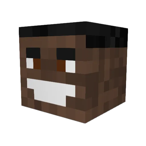 Ekimoglou Minecraft avatar head, 3D render