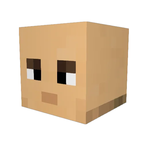 Ekkie47 Minecraft avatar head, 3D render