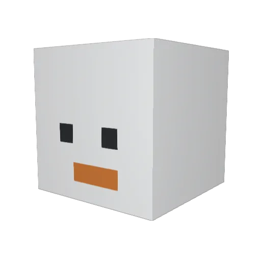 Ekkomain Minecraft avatar head, 3D render