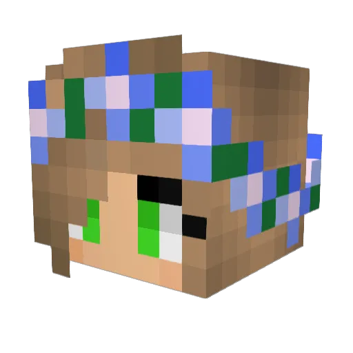 Ekkossss Minecraft avatar head, 3D render
