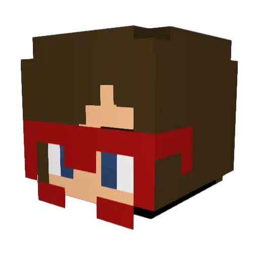 Ekkyl Minecraft avatar head, 3D render