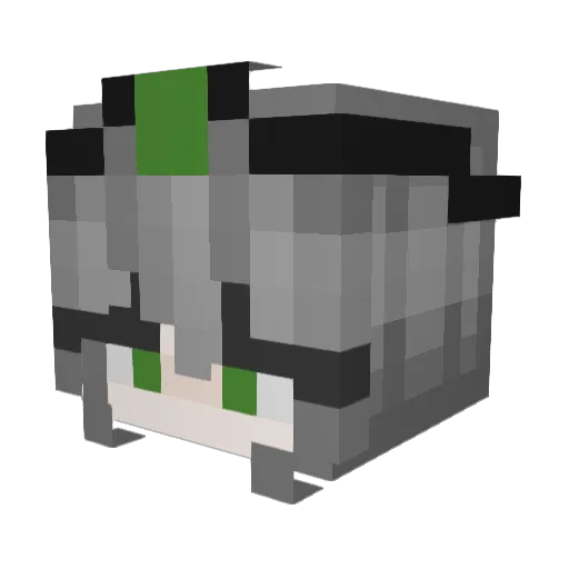 Eklejr Minecraft avatar head, 3D render