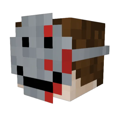 Eklera Minecraft avatar head, 3D render