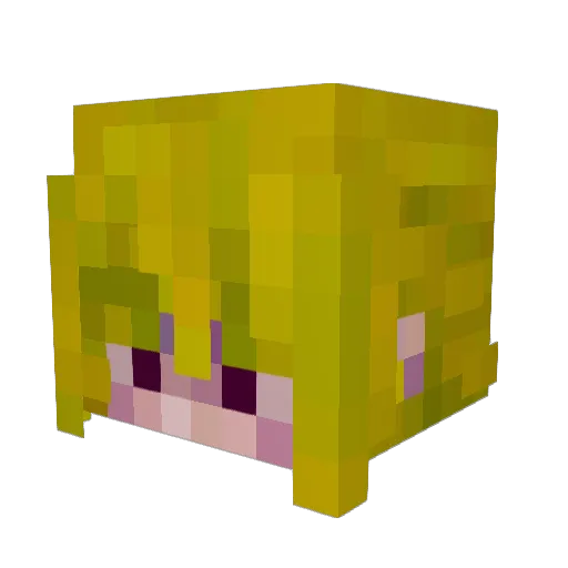 Eklisa Minecraft avatar head, 3D render