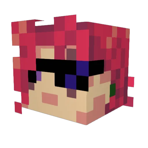 Ekljas Minecraft avatar head, 3D render