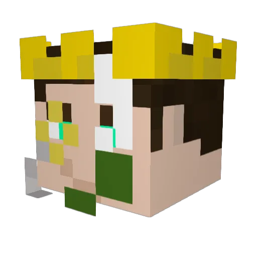 Ekmeq Minecraft avatar head, 3D render