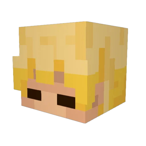 Ekol4ik Minecraft avatar head, 3D render