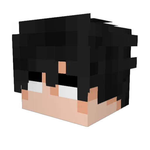 Ekomei Minecraft avatar head, 3D render