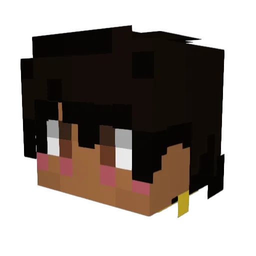 Ekotsuji Minecraft avatar head, 3D render