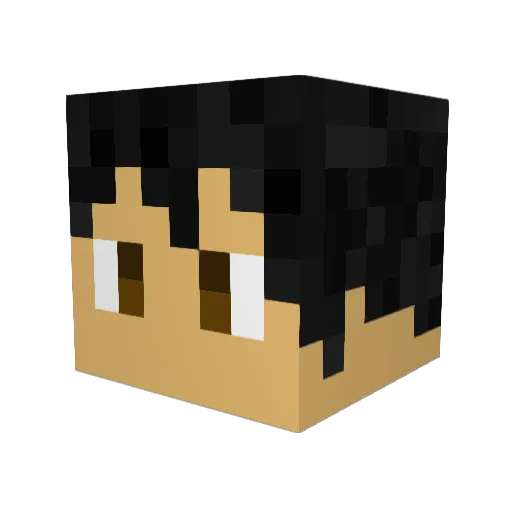 Ekou122 Minecraft avatar head, 3D render