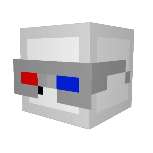 Ekpap Minecraft avatar head, 3D render