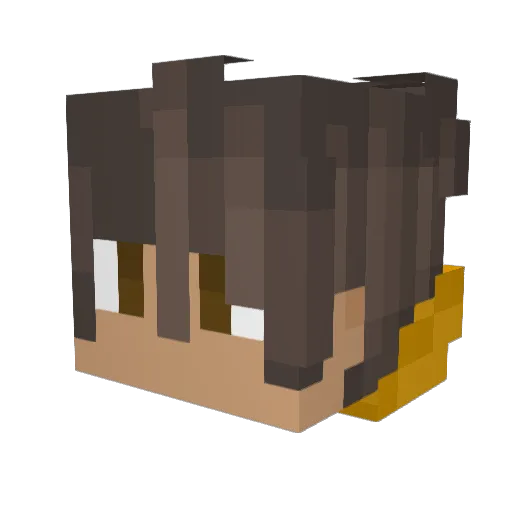 Ekrogan_ Minecraft avatar head, 3D render