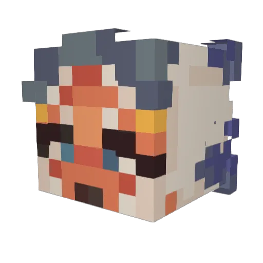 Ekrych Minecraft avatar head, 3D render