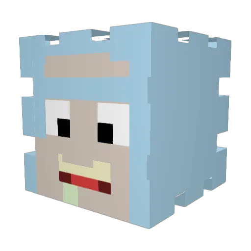 Eksrow Minecraft avatar head, 3D render