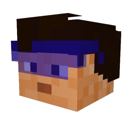 Ektaur Minecraft avatar head, 3D render