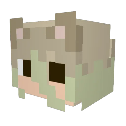 Ekubao Minecraft avatar head, 3D render