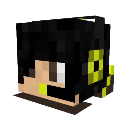 Ekuinox Minecraft avatar head, 3D render