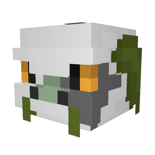 Ekxapt Minecraft avatar head, 3D render