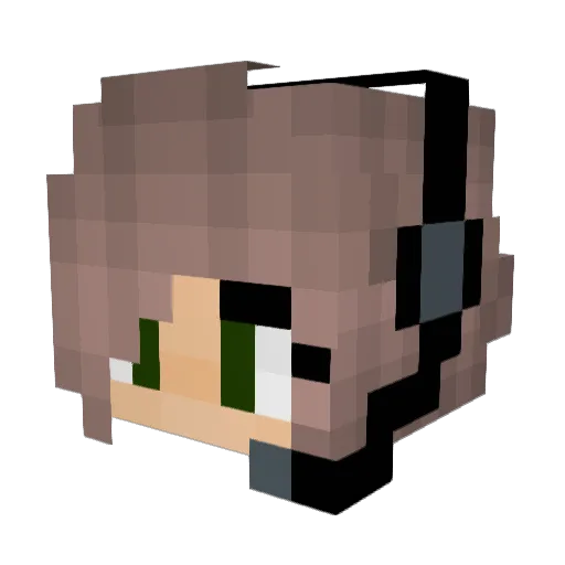 El1zabee Minecraft avatar head, 3D render