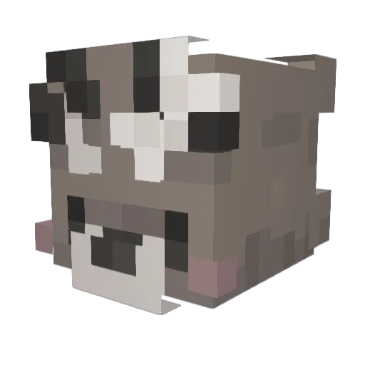 El3nt3X Minecraft avatar head, 3D render