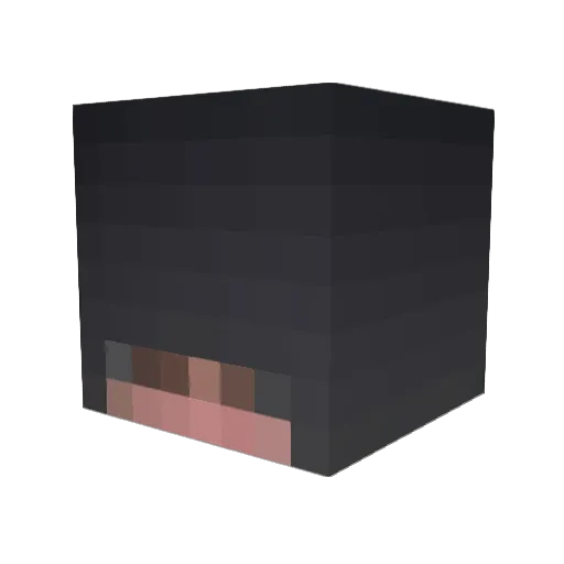El8te Minecraft avatar head, 3D render