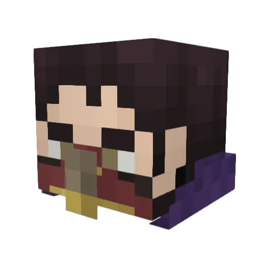 ElAlexVA Minecraft avatar head, 3D render