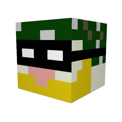ElBarbar Minecraft avatar head, 3D render
